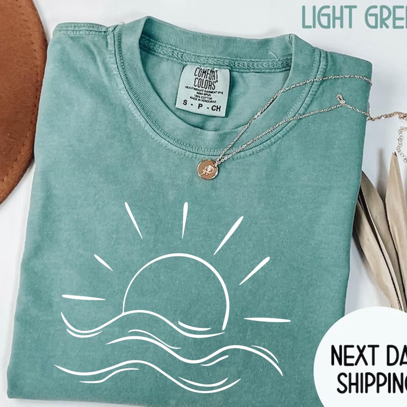 Comfort Colors® Sun T-Shirt, Summer Shirt, Beach Shirts, Sunhine T-Shirt, Gift For Woman, Boho Sun Shirt, Sun Shirt